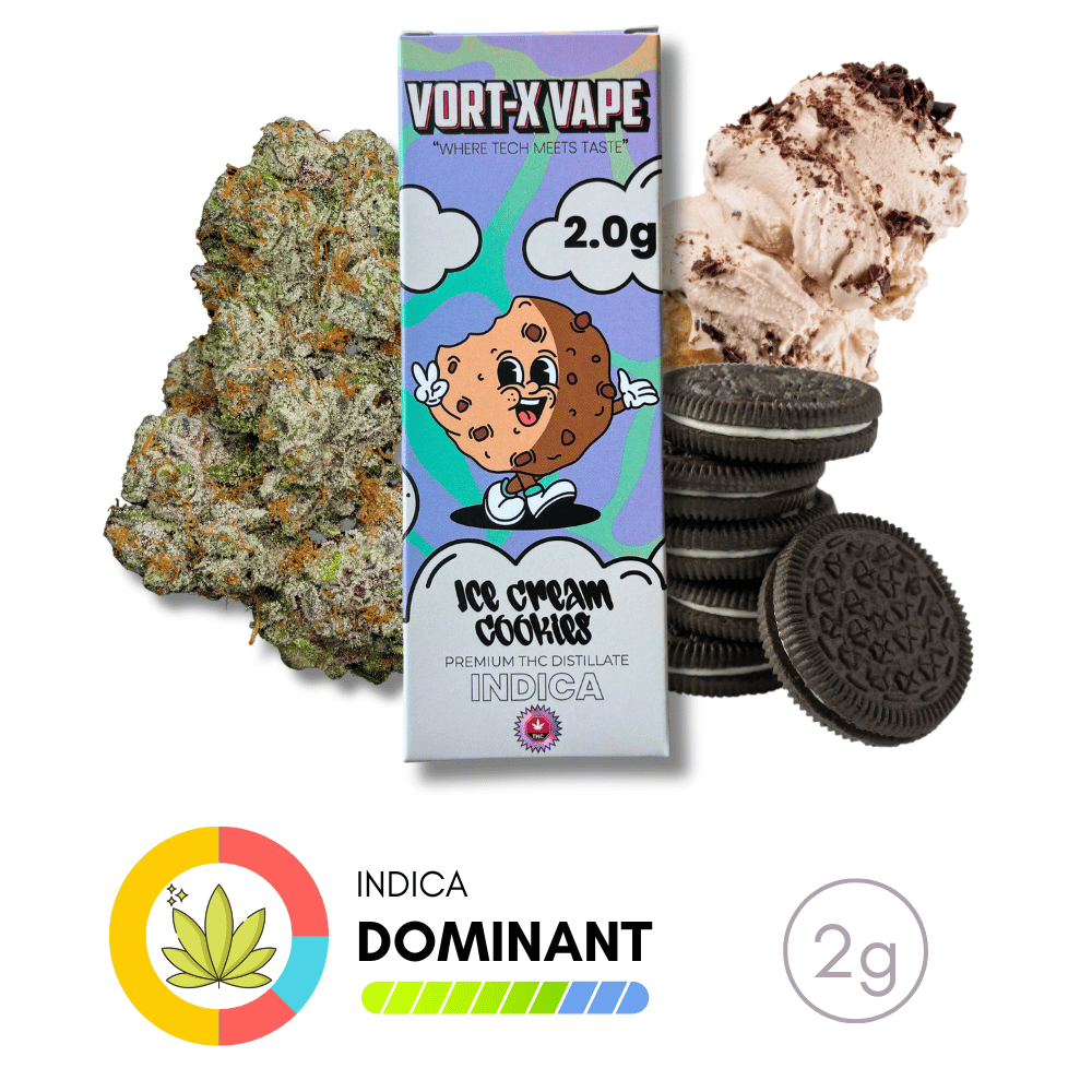 Vort-X THC Indica Disposable Vape Pen – Ice Cream Cookies